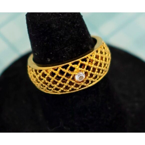 Victorian Crisscross Diamond Ring by Avon - Size 6 - L5 - Picture 2 of 4